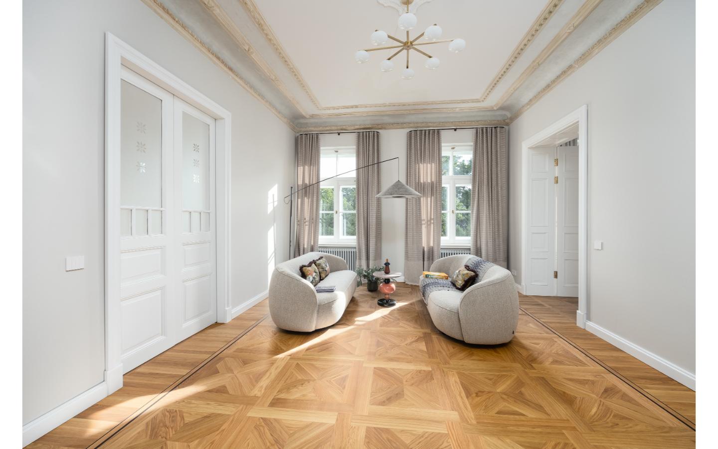 Elegant 2-Bedroom Residence with Views over Bastejkalns Park | Pflūga House
