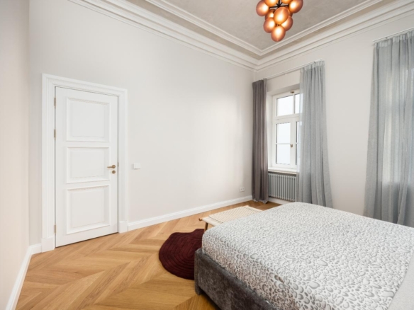 Spacious 1-Bedroom Apartment with Views of Bastejkalns Park, Pflūga House